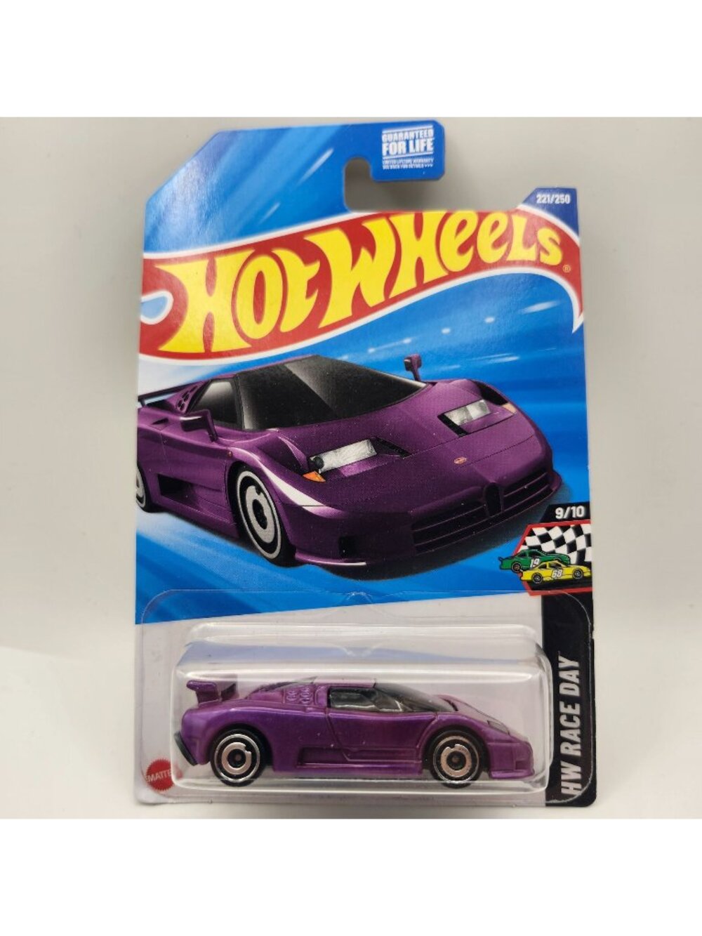 Hot Wheels 94 Bugatti EB110 SS Purple HW Race Day 9/10 221/250